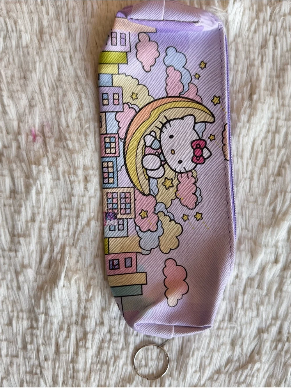 Hello Kitty Pastel Moon pencil Pouch - Pink, Yellow, Blue